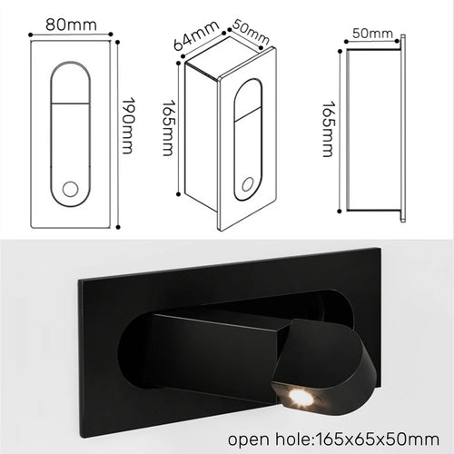 applique murale led nordique angle réglable pliable luminaire mural - vue 3 sur 17