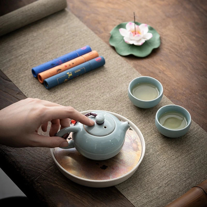 Théière céramique ge yao craquelé style xishi - vue 5 sur 7