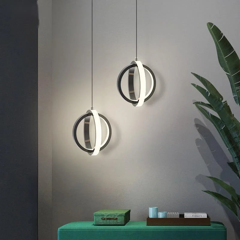 suspension led moderne pour éclairage intérieur design élégant - vue 6 sur 24