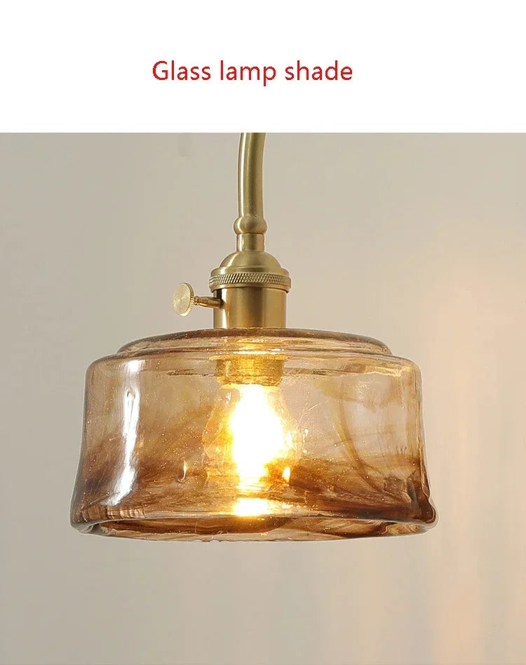 Retro Bedroom Wall Lamp, Glass Living Room Hallway, Staircase Headboard, Dining Room, LED Wall Lamp, Minimalist Design - vue 5 sur 6