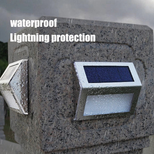 applique murale solaire 3 led capteur mouvement étanche jardin patio 1-4 pièces - vue 2 sur 9