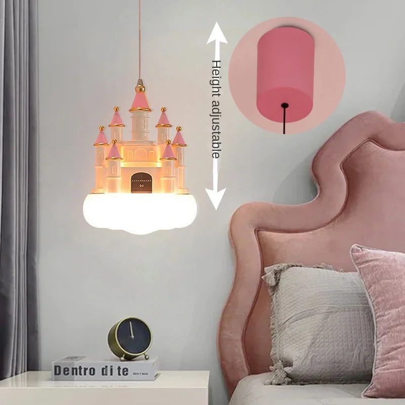 suspension créative nuages château pour chambre d'enfants - vue 6 sur 8