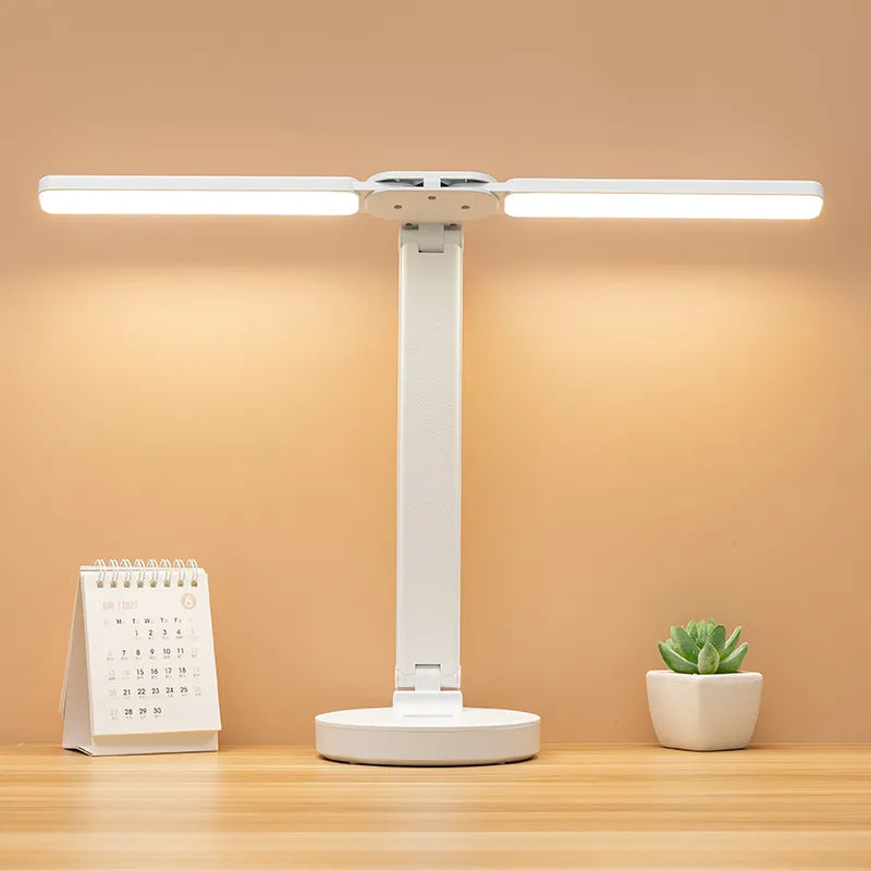 Lampe de bureau LED 3 niveaux réglable tactile veilleuse USB Rechargeable Protection des yeux lampe de Table pliable pour chambre chevet lecture