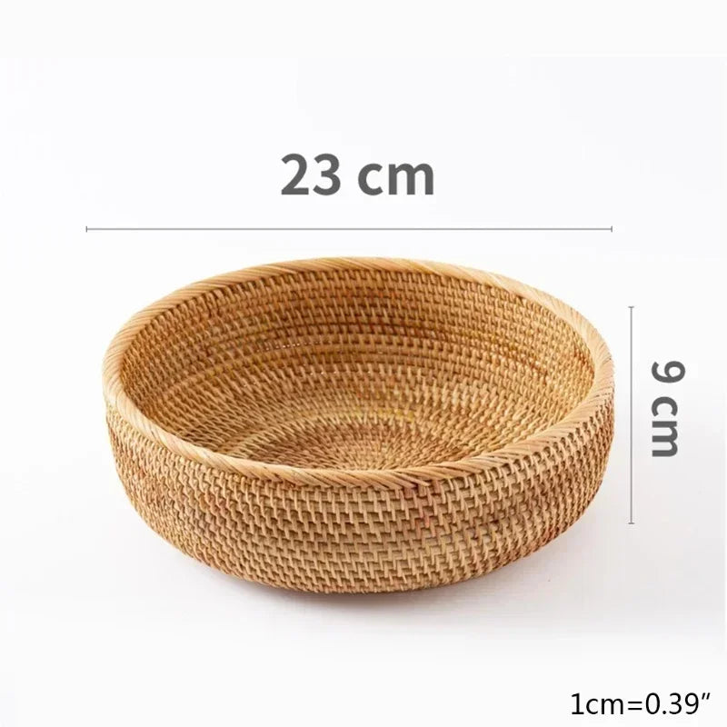 panier en rotin rectangulaire tissé à la main pour rangement et pique-nique - vue 15 sur 15