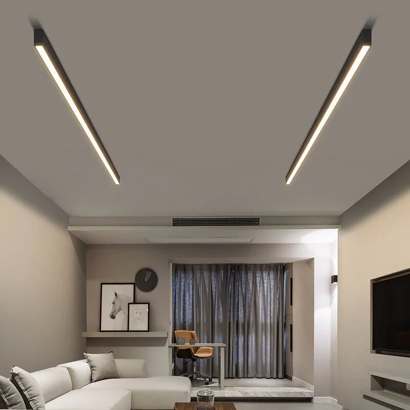 plafonnier linéaire simple pour intérieur moderne élégant - vue 5 sur 8