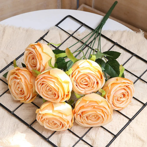 bouquet de roses artificielles en soie pour décoration intérieure mariage - vue 10 sur 9
