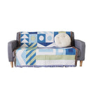 Serviette de canape jacquard nordique motif geometrique automne