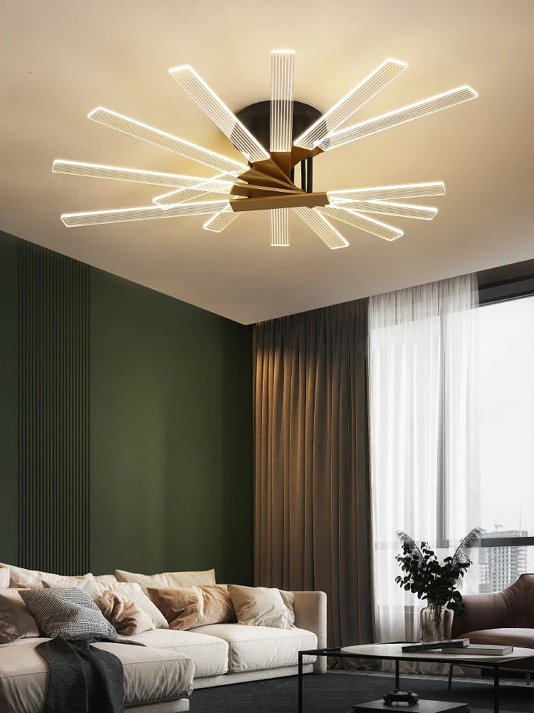 plafonnier led design en acrylique pour intérieur élégant - vue 3 sur 9