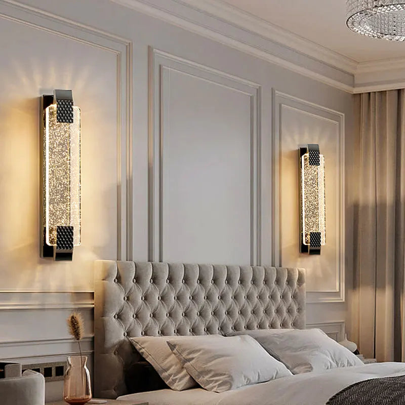 applique murale luxe nordique en cristal moderne éclairage décoratif - vue 4 sur 15