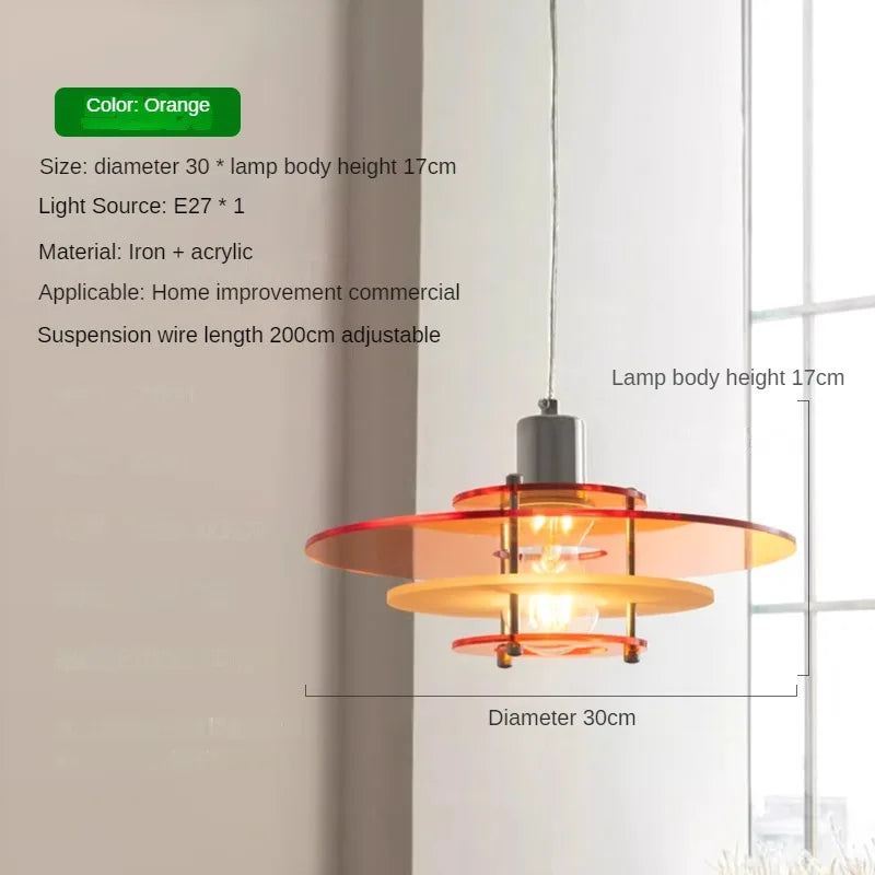 suspension à led en acrylique pour restaurant et magasin de vêtements - vue 9 sur 9
