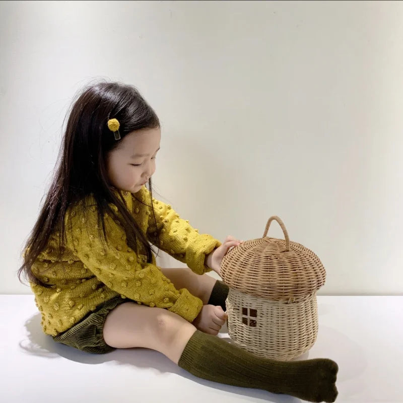 panier en rotin pour enfants organisateur pique-nique jouets et articles divers - vue 5 sur 11