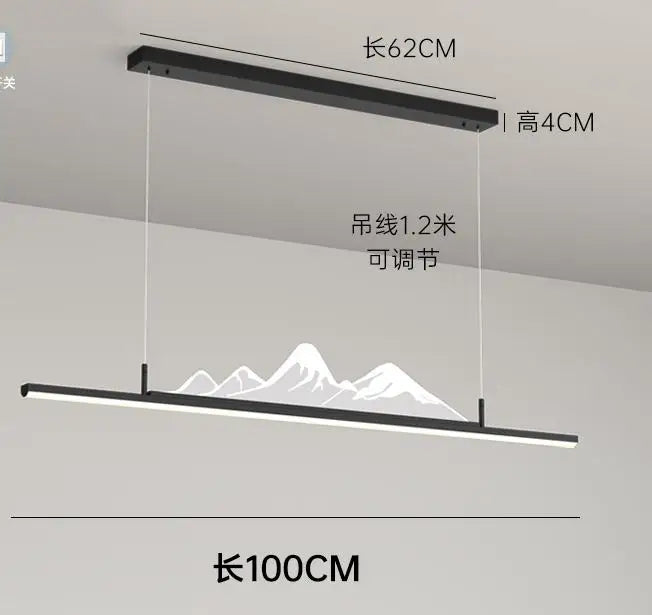 lustre de style chinois pour restaurant et bureau montagne - vue 9 sur 10