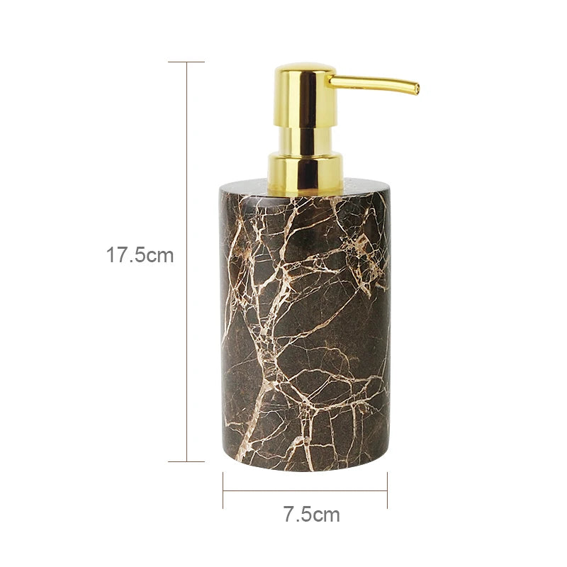 accessoires de salle de bain en marbre naturel ensemble luxe - vue 25 sur 27