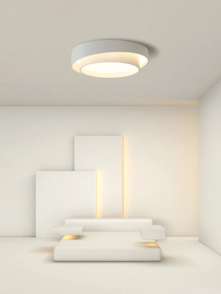 Plafonnier rond moderne led Art plafonnier Studio cuisine chambre allée balcon couloir blanc plafonnier design