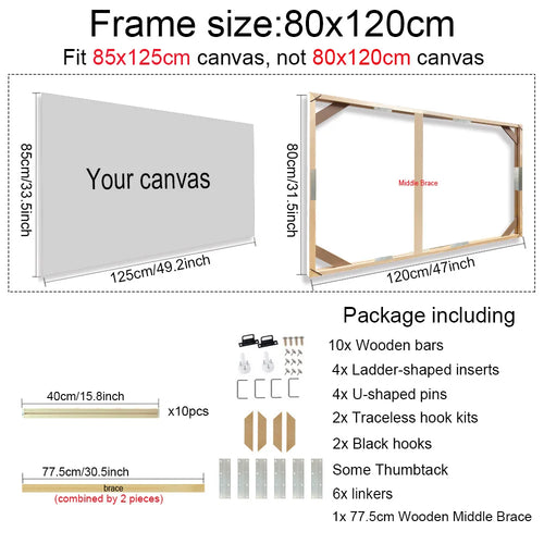 cadre mural en bois pour toiles et peintures décoratives - vue 20 sur 30