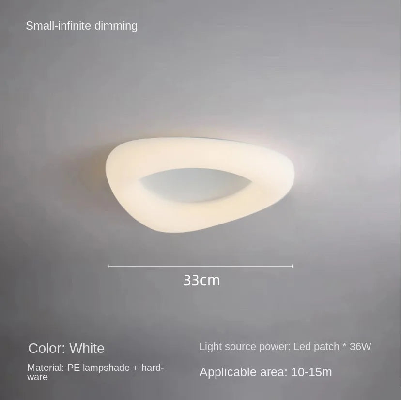 plafonnier led moderne en forme de nuages avec télécommande - vue 12 sur 14