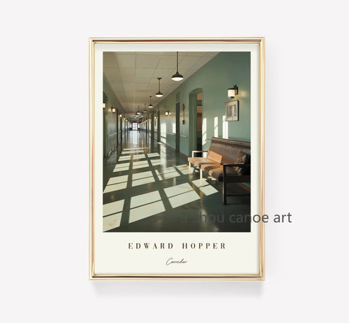 bibliothèque d'oeuvres d'art classiques edward hopper décoration murale