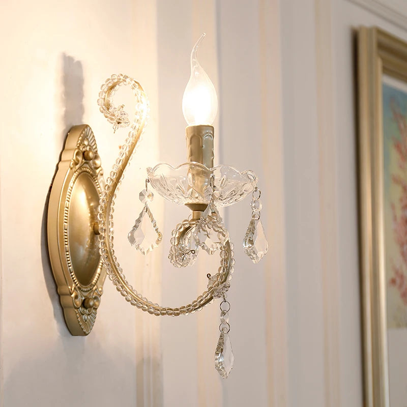 applique murale en cristal moderne avec éclairage led élégant - vue 4 sur 10