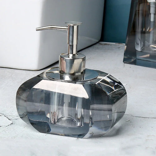distributeur de savon en verre accessoires de salle de bain luxe - vue 17 sur 16