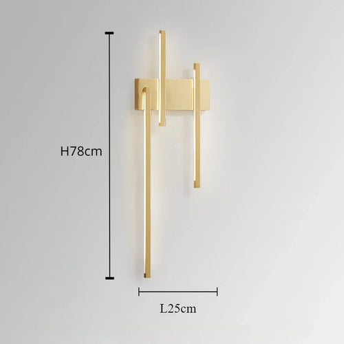 applique murale en cuivre avec lumière minimaliste design élégant pour intérieur