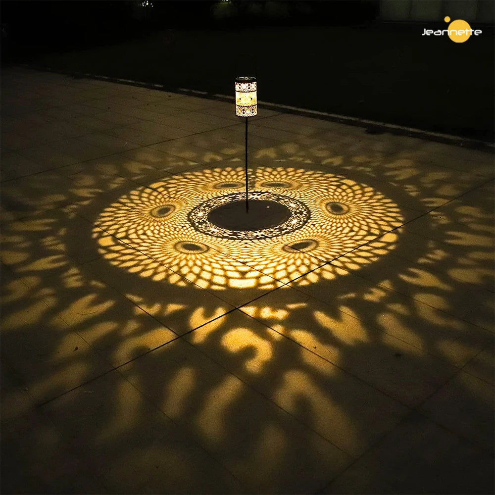 Lampe solaire rétro lanterne creuse lumière Art extérieur décoratif lumière de jardin solaire lumière LED solaire pour cour paysage jardin - vue 3 sur 7
