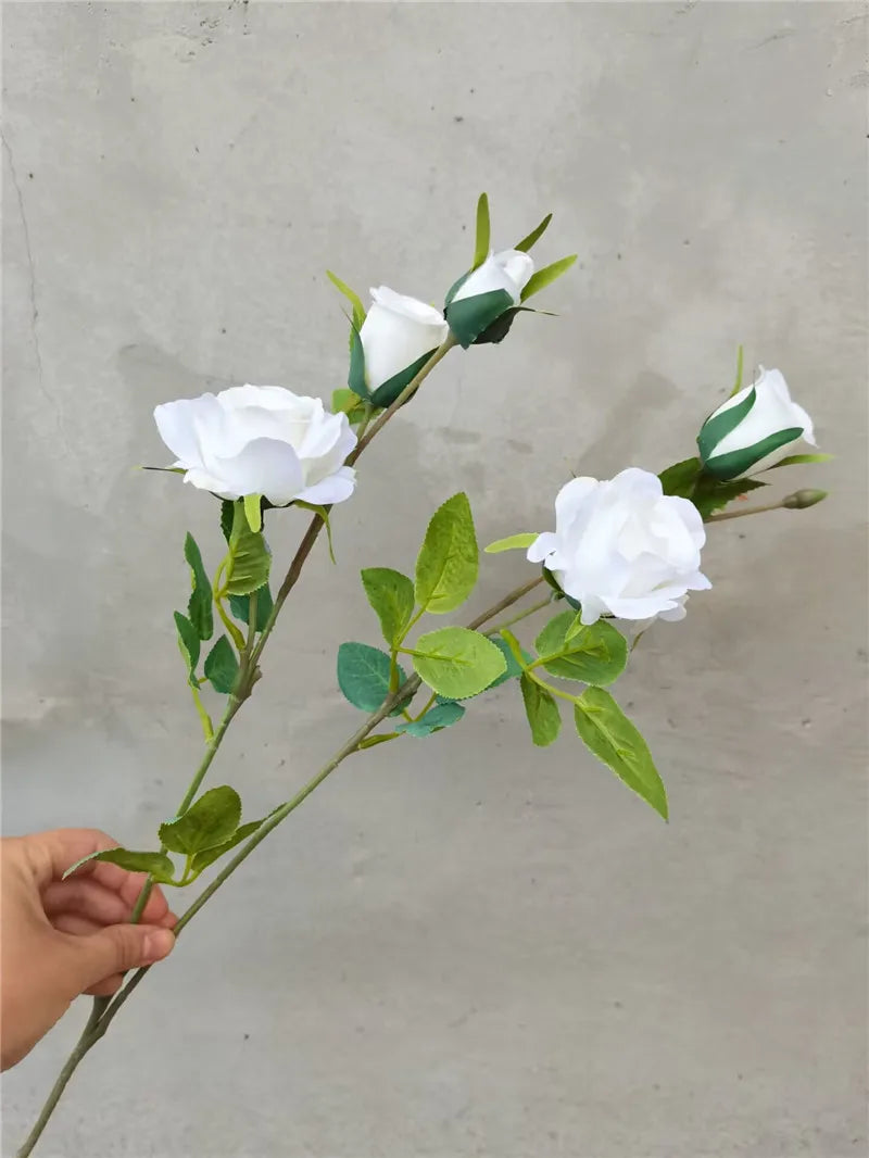 fleurs de roses artificielles en soie pour mariage et décoration - vue 10 sur 14