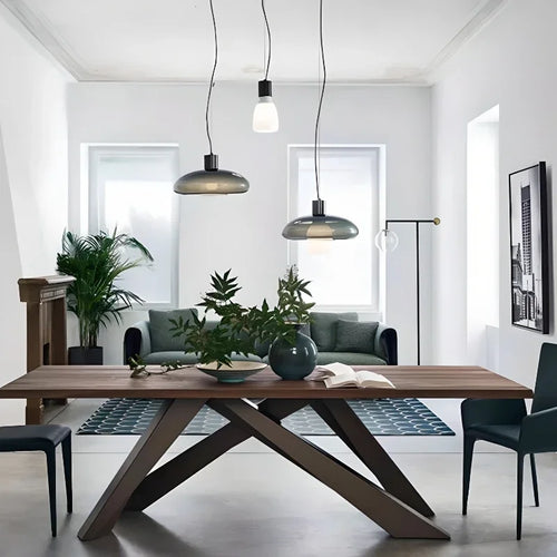 lustre en verre à led design moderne pour décoration intérieure - vue 2 sur 8
