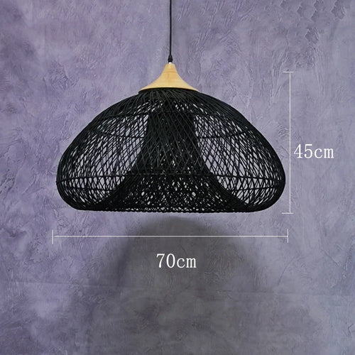 Suspension vintage d'Asie du Sud-Est Lampes en rotin de haute qualité Salon Restaurant Cuisine Luminaires Loft Luminaires - vue 22 sur 21