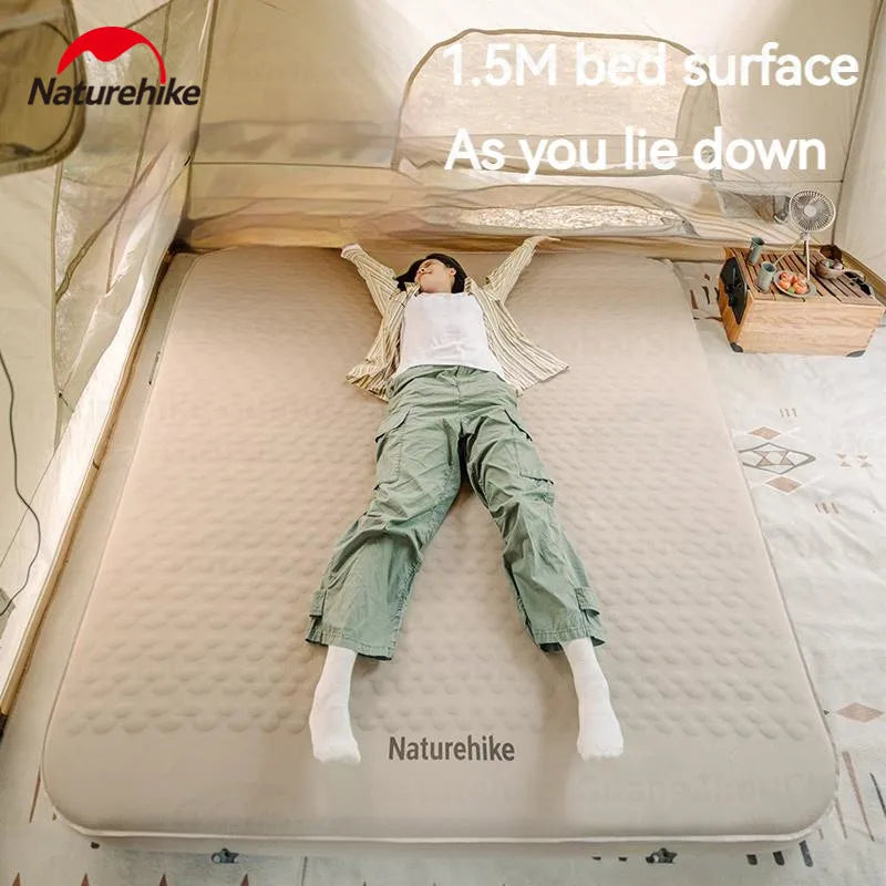 matelas gonflable portable pour camping et pique-nique familial - vue 6 sur 9