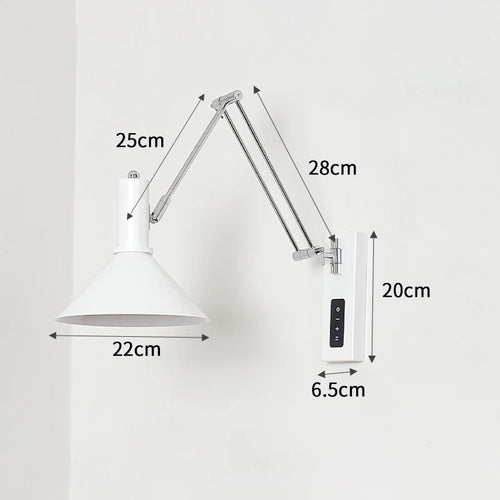 applique à culbuteur lampe led à intensité variable bauhaus projecteur spectre complet - vue 6 sur 9