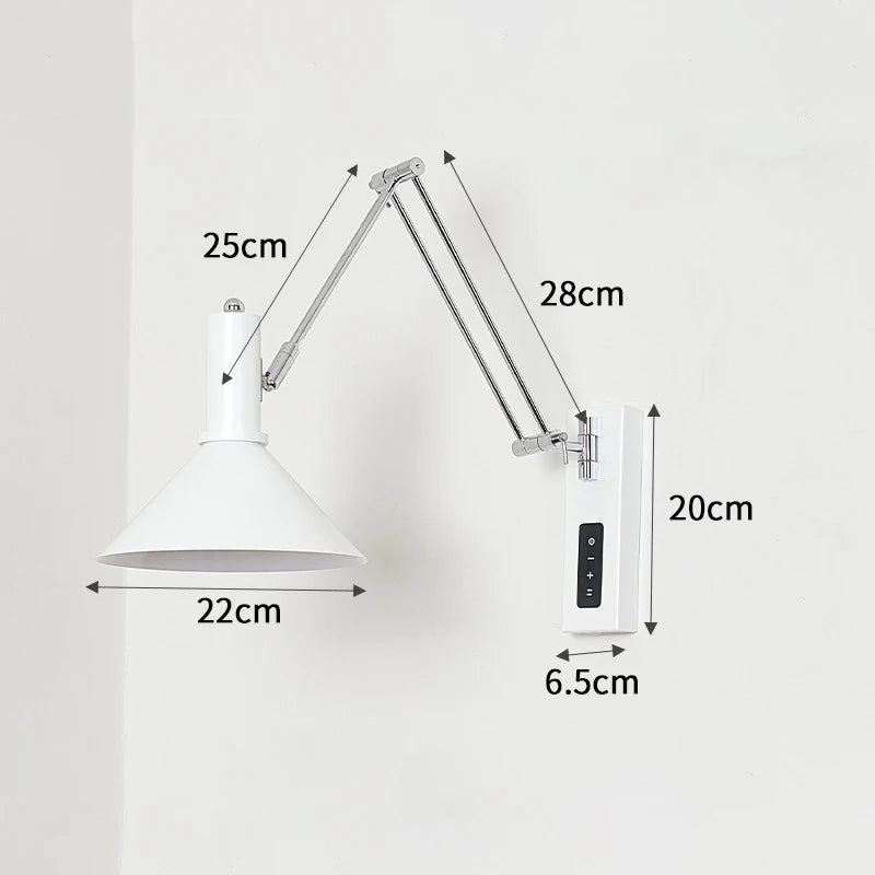 applique à culbuteur lampe led à intensité variable bauhaus projecteur spectre complet - vue 5 sur 9