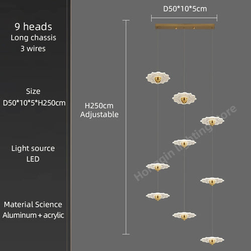 lustre moderne à led pour éclairage intérieur décoratif - vue 20 sur 26