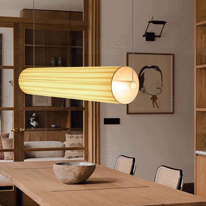 Lustre design led moderne en forme de cylindre - vue 7 sur 10