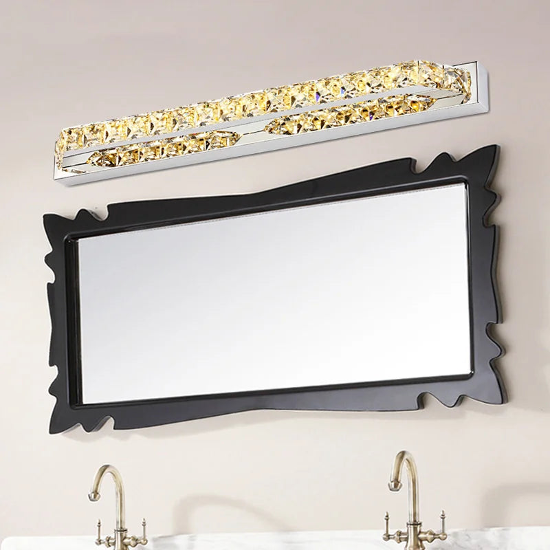 applique murale led cristal salle bain miroir intérieure décoration maison