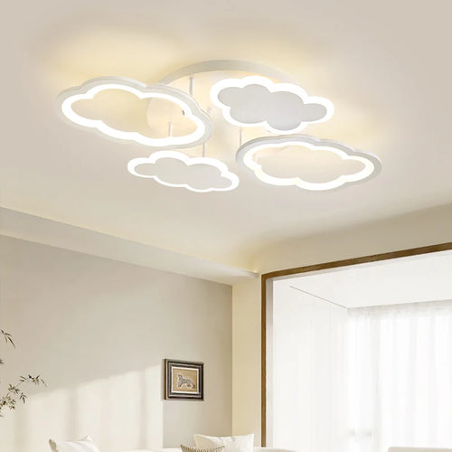 lustre en forme de nuage blanc pour enfants romantique - vue 2 sur 9