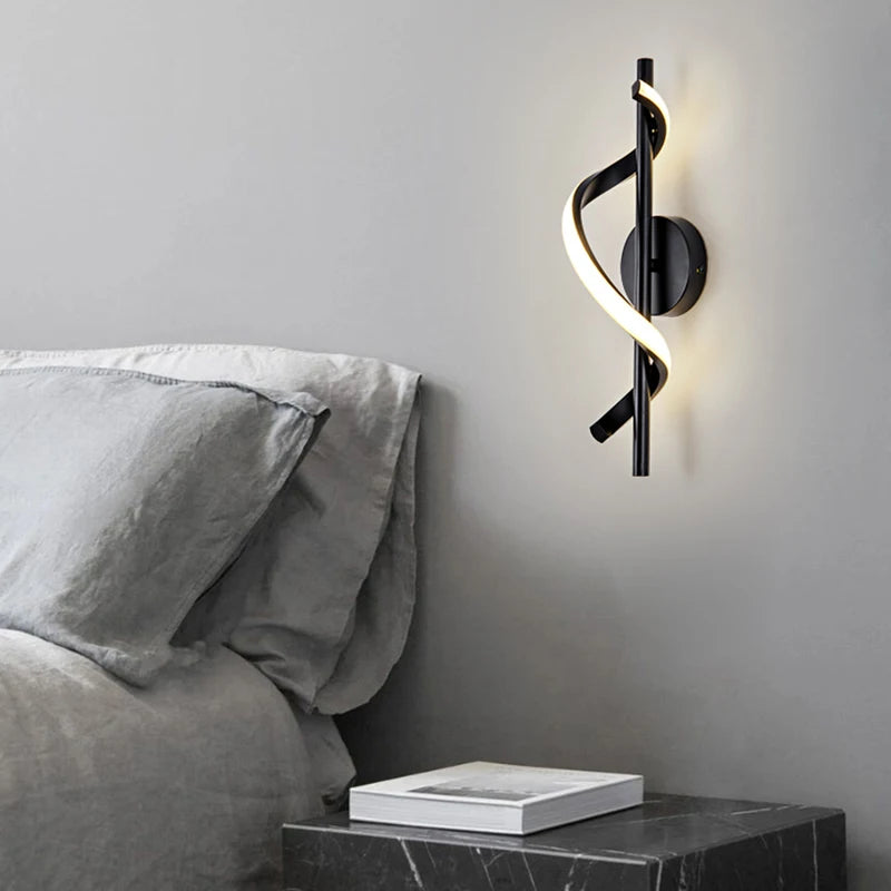 suspension led modernes avec long câble spirale