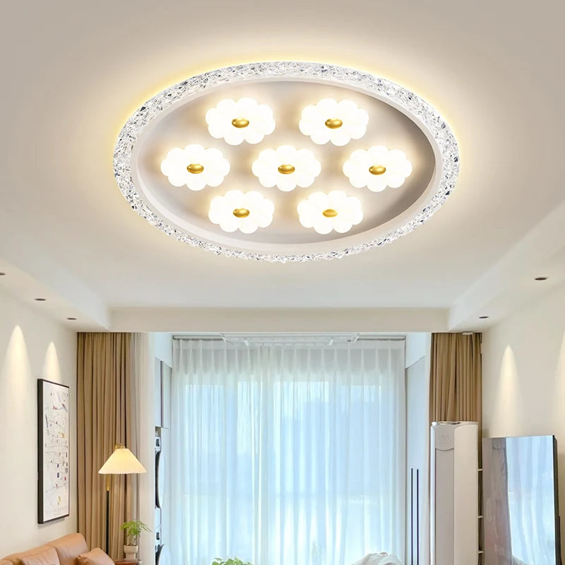plafonnier à led moderne en cristal pour décoration intérieure - vue 6 sur 11