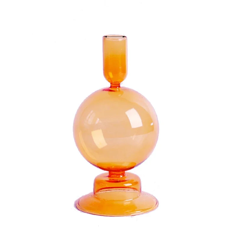 bougeoir en verre pour décoration de mariage et centre de table