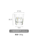 verre martelé motif marguerite pour boissons résistant chaleur