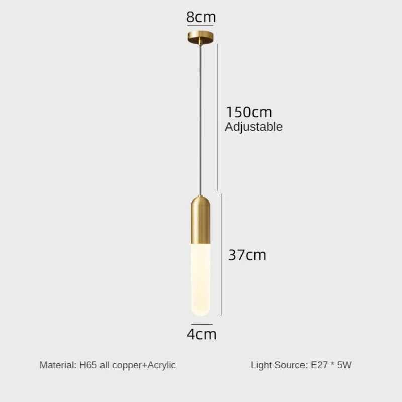 lustre créatif minimaliste en cuivre pour décoration nordique
