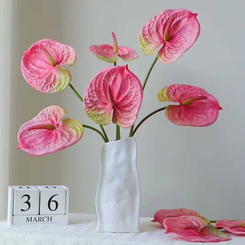 décoration de jardin feuilles artificielles anthuriums pour extérieur - vue 3 sur 10
