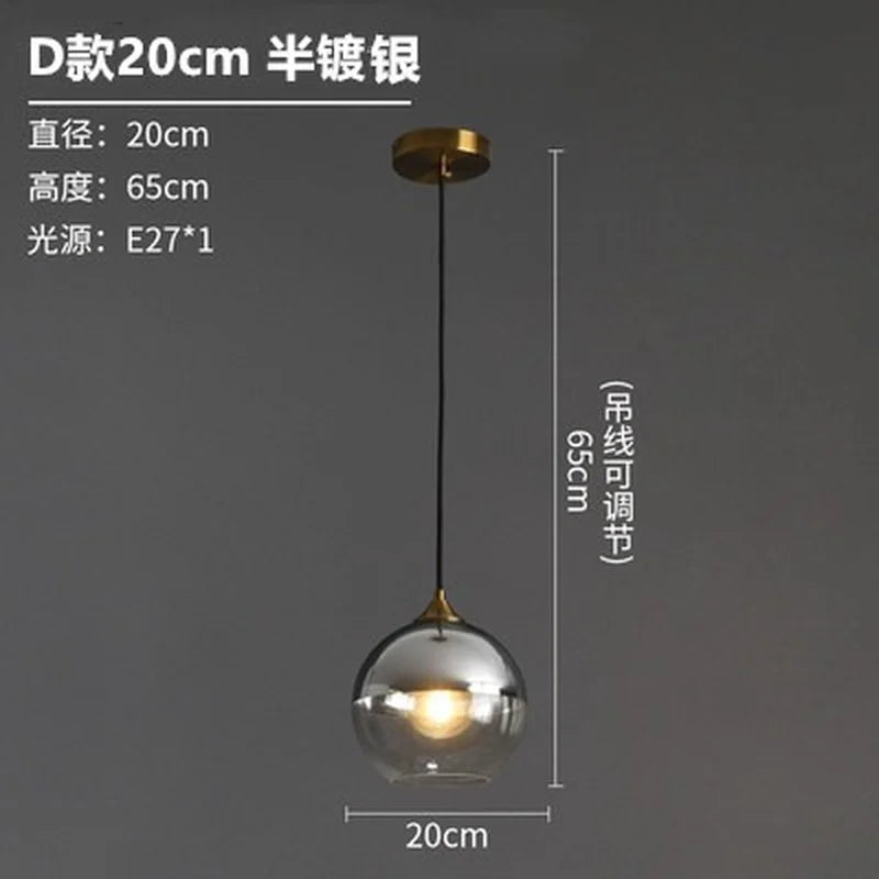 lustre en verre design nordique pour décoration intérieure - vue 12 sur 26
