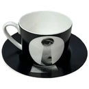 tasse porcelaine fine motif visage italien design bureau