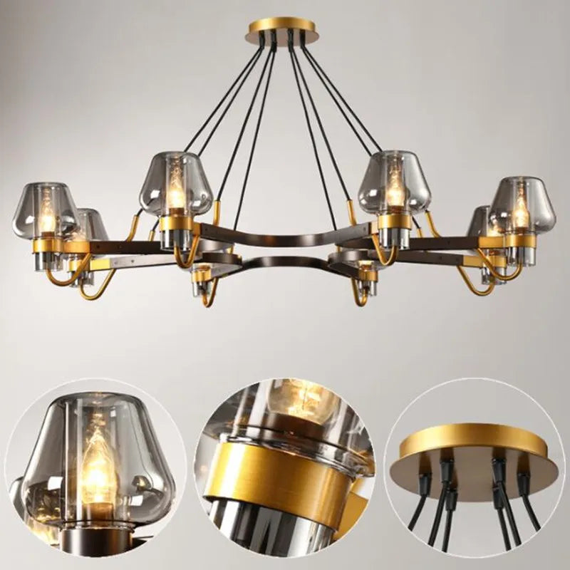 Suspension LED en verre post-moderne