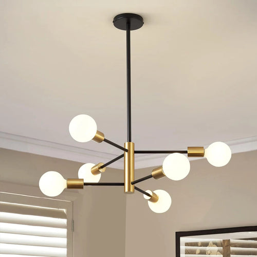 lustre moderne spoutnik lampe suspendue satellite 2/4/8 têtes décoration - vue 11 sur 10