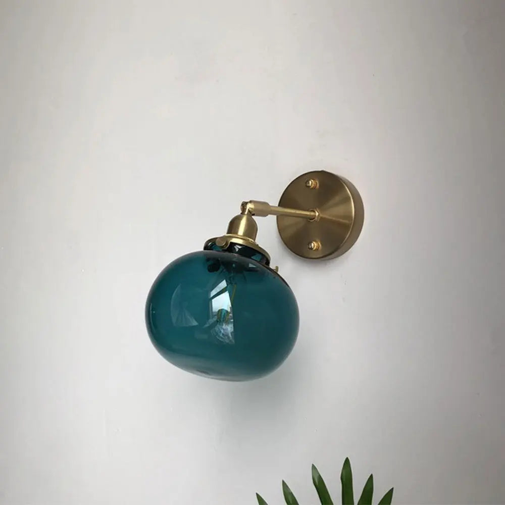 applique murale rétro en laiton et verre design élégant pour intérieur - vue 6 sur 11