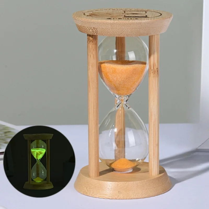sablier en bois fait main horloge de sable créative décoration intérieure - vue 9 sur 10
