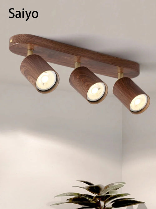 spot led en saillie avec ampoule remplaçable et têtes réglables