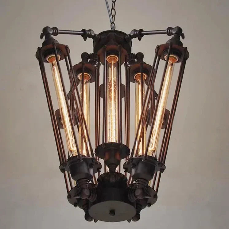 Edison ampoules lumières lustres suspension Art déco Abajur lumières noir moderne grandes lampes de Lustre créatives