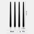 lot de 4 bougies coniques non parfumées pour décoration festive